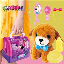 CB856688 CB856689 - Feeding game carrying cage stuffed dog cat plush pet toy